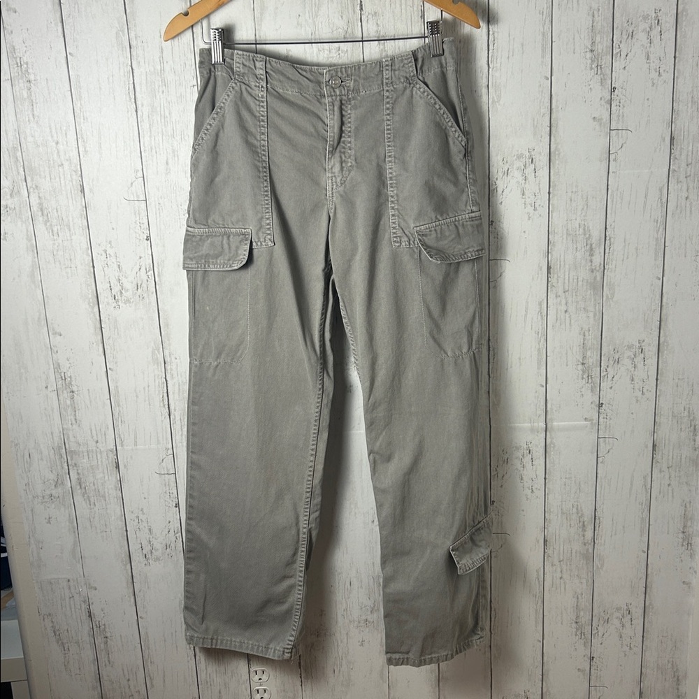Zara cargo Pants women size 6 90’s faded grey casual comfort Y2K pockets fashion